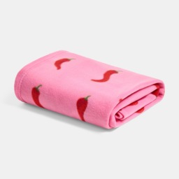 OHS Chilli Print Fleece Throw - Pink - thumbnail 3