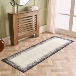 OHS Washable Abstract Printed Runner - Monochrome - thumbnail 1