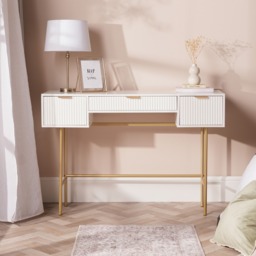 OHS Ribbed Dressing Table - White