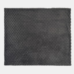 OHS Thick Faux Fur Waffle Throw, Charcoal - 160 x 200cm - thumbnail 4