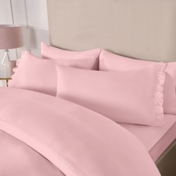 OHS Frill Edge Duvet Cover Set, Blush - King - thumbnail 3