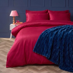 OHS Plain Duvet Cover Set, Fuchsia - Single