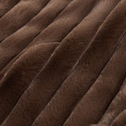 OHS Faux Fur Thick Ribbed Throw, Chocolate - 125 x 150cm - thumbnail 5
