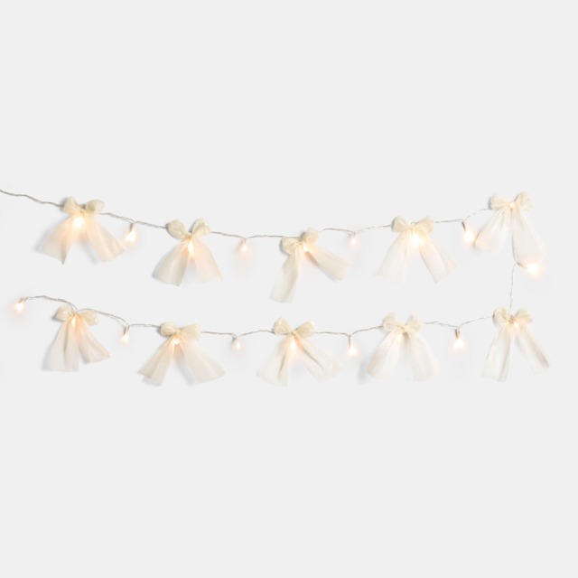 OHS 10 Pack LED Bow String Lights - Cream - image 1