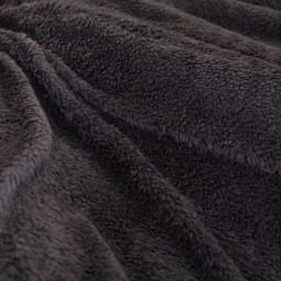 OHS Teddy Fleece Reversible Duvet Cover Set, Charcoal Grey - Single - thumbnail 5