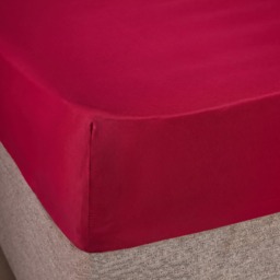 OHS Plain Dyed Fitted Sheet, Fuchsia - King - thumbnail 2