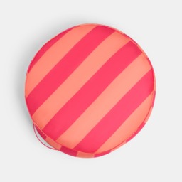 OHS Indoor/Outdoor Stripe Print Round Filled Cushion - Orange/Pink - thumbnail 5