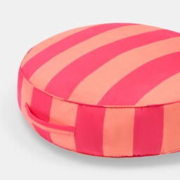 OHS Indoor/Outdoor Stripe Print Round Filled Cushion - Orange/Pink - thumbnail 4
