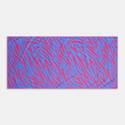OHS Neon Zebra Beach Towel - Pink/Blue - thumbnail 3