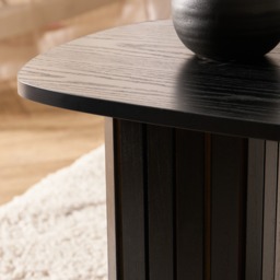 OHS Madison Ribbed Coffee Table - Black - thumbnail 2