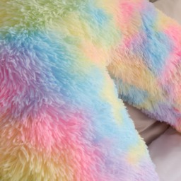 OHS Long Hair V Shape Pillow - Rainbow Tie Dye - thumbnail 4