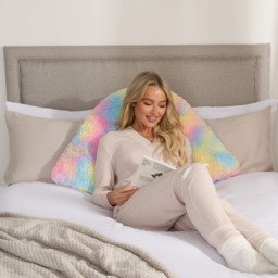 OHS Long Hair V Shape Pillow - Rainbow Tie Dye - thumbnail 2