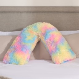 OHS Long Hair V Shape Pillow - Rainbow Tie Dye - thumbnail 1