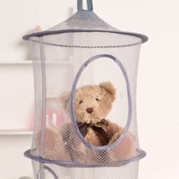 OHS Kids Extra Large Toys Storage Hanging Net Basket - Charcoal - thumbnail 3
