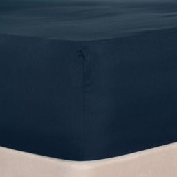 OHS Microfibre Deep Fitted Sheet, Navy - Double