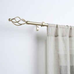 OHS 16mm Extendable Twist Curtain Pole, Brushed Gold - 120-220cm - thumbnail 2