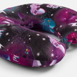 OHS Gaming Print Travel Neck Pillow - Purple/Black - thumbnail 4