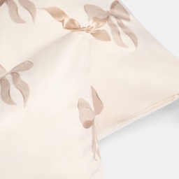 OHS 4 Pack Bow Print Cushion Covers - Cream - thumbnail 4