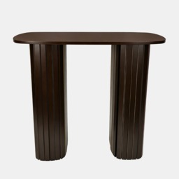 OHS Madison Ribbed Console Table - Chocolate - thumbnail 2