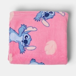 OHS Stitch & Angel Printed Throw - Pink - thumbnail 3