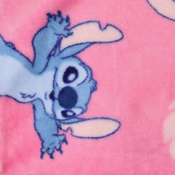 OHS Stitch & Angel Printed Throw - Pink - thumbnail 5