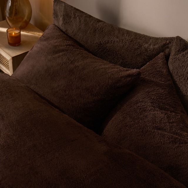 OHS Teddy Fleece Pillowcases - Chocolate - image 1