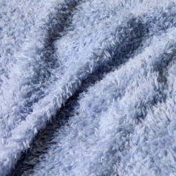 OHS Teddy Fleece Fitted Sheet, Dusky Blue - Double - thumbnail 3
