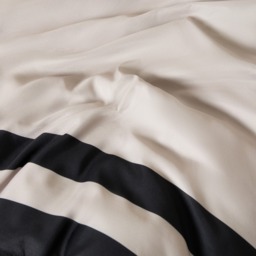OHS Contrast Border Duvet Cover Set, Stone/Black - Superking - thumbnail 4
