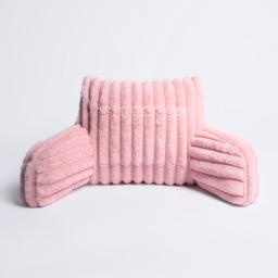 OHS Ribbed Faux Fur Cuddle Cushion with Heatable Pocket - Blush - thumbnail 5