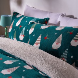 OHS Gonk Fleece Duvet Cover Set, Green - Double - thumbnail 2