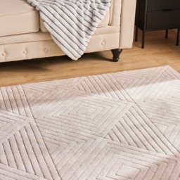 OHS Tufted Geometric Rug, Stone - 120 x 170cm - thumbnail 2