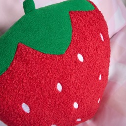 OHS Strawberry Shaped Scatter Cushion - Red - thumbnail 3