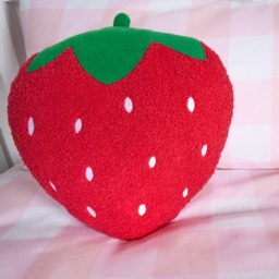 OHS Strawberry Shaped Scatter Cushion - Red - thumbnail 4