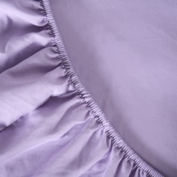 OHS Microfibre Fitted Sheet, Lilac - Single - thumbnail 2