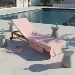 OHS Beach Towel In A Bag - Blush Pink - thumbnail 1