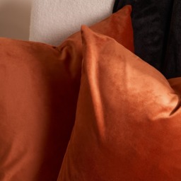 OHS 2 Pack Matte Velvet Cushion Covers - Burnt Orange - thumbnail 2