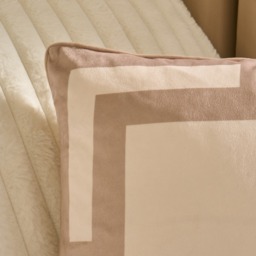 OHS 4 Pack Square Print Cushion Covers - Natural/Cream - thumbnail 2
