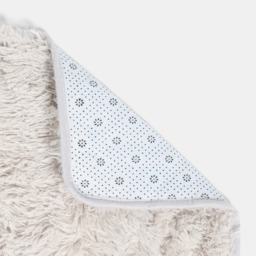 OHS Soft Fluffy Rug Anti-Slip Plain Shaggy Floor Mat, Silver - 160 x 230cm - thumbnail 5