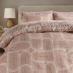 OHS Arches Print Duvet Set , Natural/Stone - Double - thumbnail 3