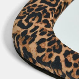 OHS Leopard Matte Velvet Irregular Mirror - Brown - thumbnail 3
