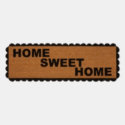 OHS Home Sweet Home Printed Runner Coir Mat - Monochrome - thumbnail 2