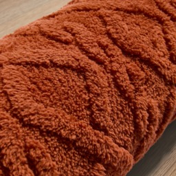OHS Cable Knit Draught Excluder - Rust - thumbnail 2
