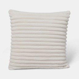 OHS Faux Fur Thick Ribbed Cushion Covers - Natural - thumbnail 3