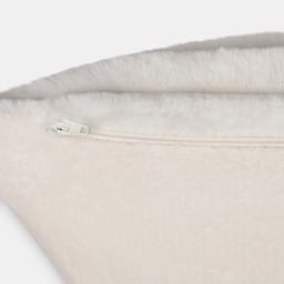 OHS Faux Fur Thick Ribbed Cushion Covers - Natural - thumbnail 4