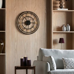 OHS Skeleton Wall Clock - Black/Gold