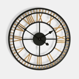 OHS Skeleton Wall Clock - Black/Gold - thumbnail 3
