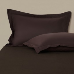 OHS Plain Dyed Oxford Pillowcases - Coffee