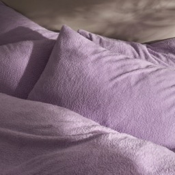 OHS Teddy Fleece Duvet Cover Set, Lilac - Single - thumbnail 3