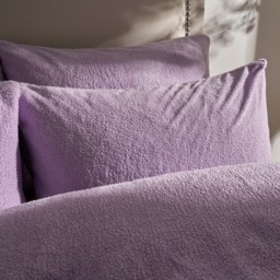 OHS Teddy Fleece Duvet Cover Set, Lilac - Single - thumbnail 2