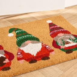 OHS Christmas Gonk Print Coir Mat - Natural - thumbnail 2